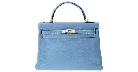 hermes kelly light blue